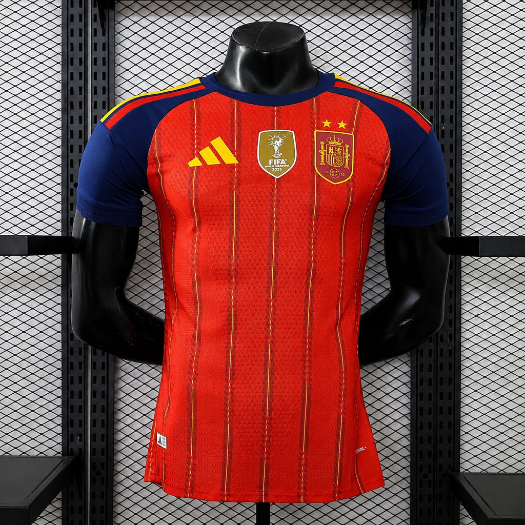 Jersey España Local Campeón del Mundo 2026 – Adulto -Versión Fan - Manga corta